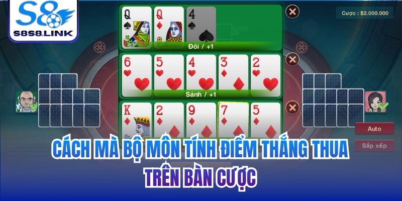 Cách mà bộ môn tính điểm thắng thua trên bàn cược