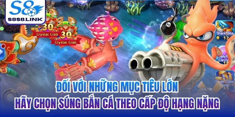 Đối với những mục tiêu lớn, hãy chọn súng bắn cá theo cấp độ hạng nặng